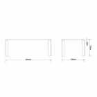 Design eettafel in natuurlijk walnoothout, L200xP100cm, Yvonne Viadurini