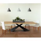 Moderne design eettafel met Elliot made in Italy eiken blad Viadurini