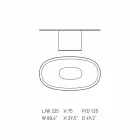 Moderne design ovale eettafel in blauw MDF en koper Made in Italy - Oku Viadurini