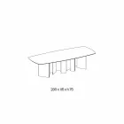 Design eettafel in keramiek en gerookt glazen onderstel gemaakt in Italië - willekeurig Viadurini