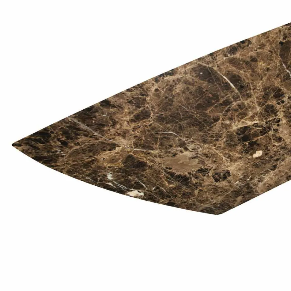 Design eettafel in keramiek en gerookt glazen onderstel gemaakt in Italië - willekeurig Viadurini