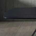 Design eettafel in keramiek met Portoro-effect en mat metaal - Falcon Viadurini