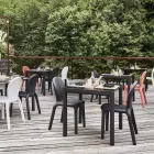 Design eettafel in Hpl en gekleurd polyethyleen Made in Italy - Jamala Viadurini