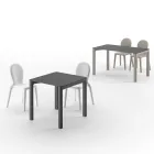 Design eettafel in Hpl en gekleurd polyethyleen Made in Italy - Jamala Viadurini