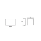 Design eettafel in Hpl en gekleurd polyethyleen Made in Italy - Jamala Viadurini