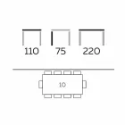 Design eettafel van rookglas en geolied essenhout Made in Italy - Croma Viadurini
