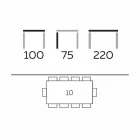Moderne design eettafel in gres en essen gemaakt in Italië - Charol Viadurini