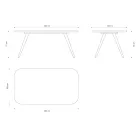 Kwaliteitseettafel met essenhouten blad Made in Italy - Ulma Viadurini