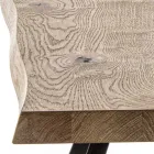 Vaste eettafel met metalen onderstel en eiken gefineerd blad - Termoli Viadurini