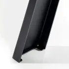 Vaste eettafel met metalen onderstel en eiken gefineerd blad - Termoli Viadurini