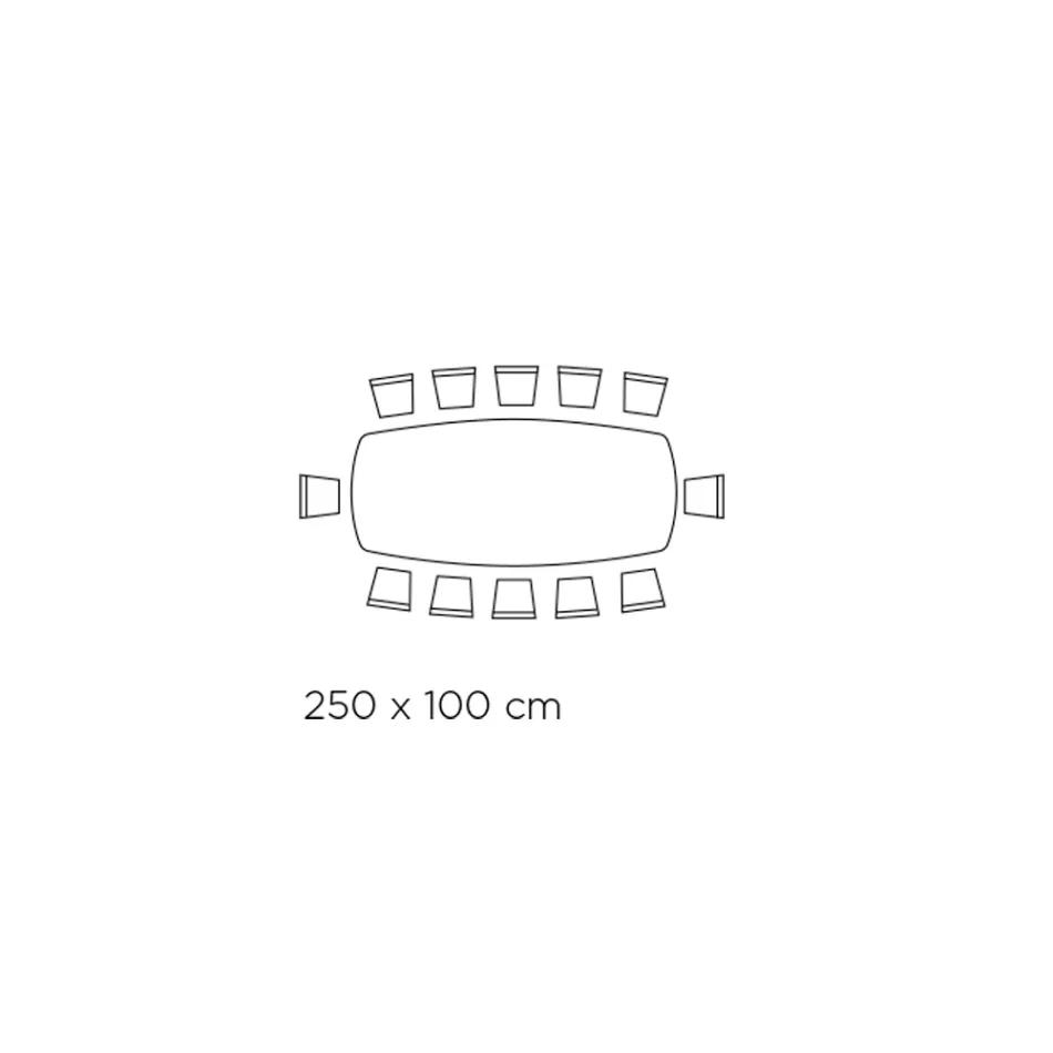 Vaste eettafel met tonblad van keramiek Made in Italy - Bril Viadurini