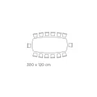 Vaste eettafel met tonblad van keramiek Made in Italy - Bril Viadurini