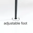 Stalen eettafel met Mdf-blad in eiken afwerking - Gherardo Viadurini