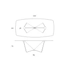 Eettafel in 3 mm keramiek en metalen onderstel Made in Italy - Pioenroos Viadurini