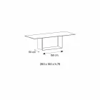 Emperador eettafel van keramiek en brons metaal gemaakt in Italië - donkerbruin Viadurini