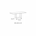 Emperador eettafel van keramiek en brons metaal gemaakt in Italië - donkerbruin Viadurini