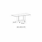 Antraciet Savoy Stone keramische eettafel gemaakt in Italië - donkerbruin Viadurini