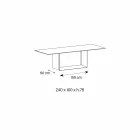 Antraciet Savoy Stone keramische eettafel gemaakt in Italië - donkerbruin Viadurini