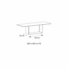 Antraciet Savoy Stone keramische eettafel gemaakt in Italië - donkerbruin Viadurini