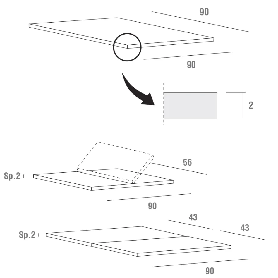 Fenix eettafel uitschuifbaar tot 232 cm Made in Italy - Beieren Viadurini