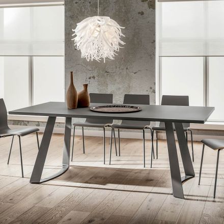 Luxe Fenix en metalen eettafel Made in Italy - Pinokkio Viadurini