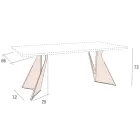 Eettafel in Fenix en geverfd metaal Made in Italy - Dotto Viadurini