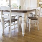 Essenhouten eettafel en 4 stoelen inbegrepen Made in Italy - Rafael Viadurini