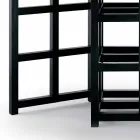 Zwart geverfde essen eettafel gemaakt in Italië - Sabatino Viadurini