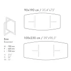 Eettafel in porseleinen aardewerk en metaal Made in Italy - Emilio Viadurini