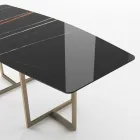 Eettafel in porseleinen aardewerk en metaal Made in Italy - Emilio Viadurini