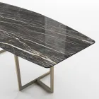 Eettafel in porseleinen aardewerk en metaal Made in Italy - Emilio Viadurini