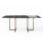 Eettafel in porseleinen aardewerk en metaal Made in Italy - Emilio Viadurini