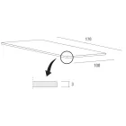 Hpl eettafel met metalen onderstel Made in Italy, Precious - Carlino Viadurini