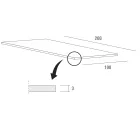 Hpl eettafel met metalen onderstel Made in Italy, Precious - Carlino Viadurini