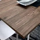 Hpl eettafel met metalen onderstel Made in Italy, Precious - Carlino Viadurini