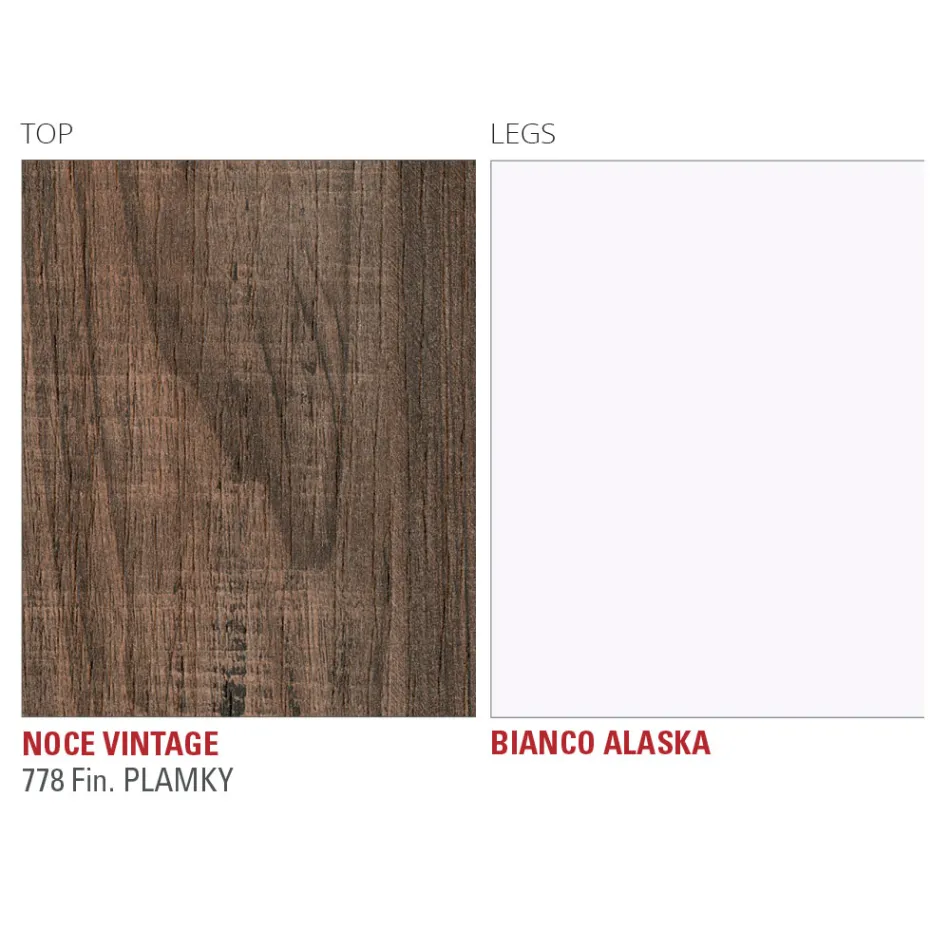 Hpl eettafel met metalen onderstel Made in Italy, Precious - Carlino Viadurini