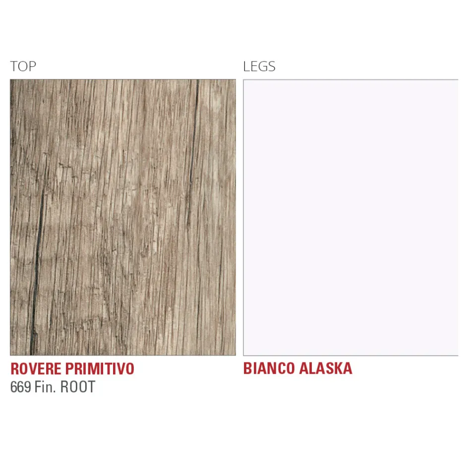 Hpl eettafel met metalen onderstel Made in Italy, Precious - Carlino Viadurini