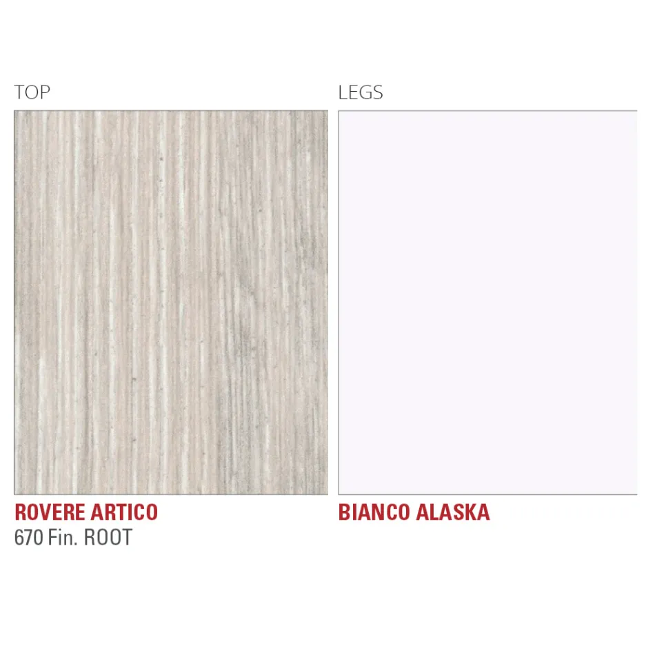 Hpl eettafel met metalen onderstel Made in Italy, Precious - Carlino Viadurini