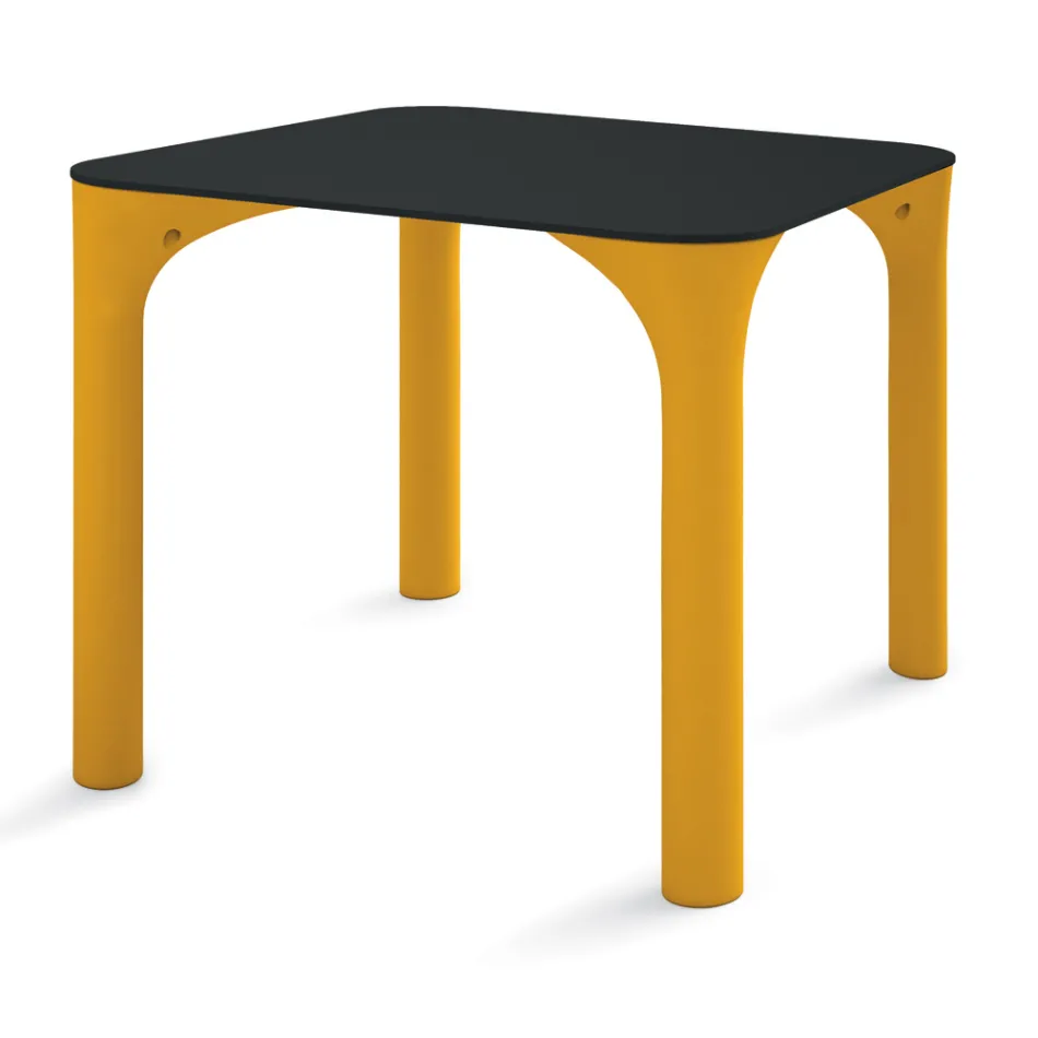 Hpl eettafel met polyethyleen poten Made in Italy - Glen Viadurini