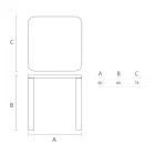Hpl eettafel met polyethyleen poten Made in Italy - Glen Viadurini