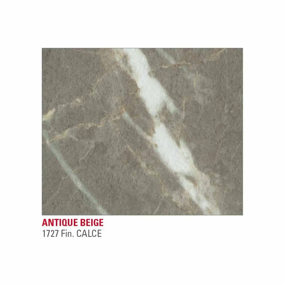 Eettafel in Hpl-marmereffect en gelakt metaal Made in Italy - Jupiter Viadurini