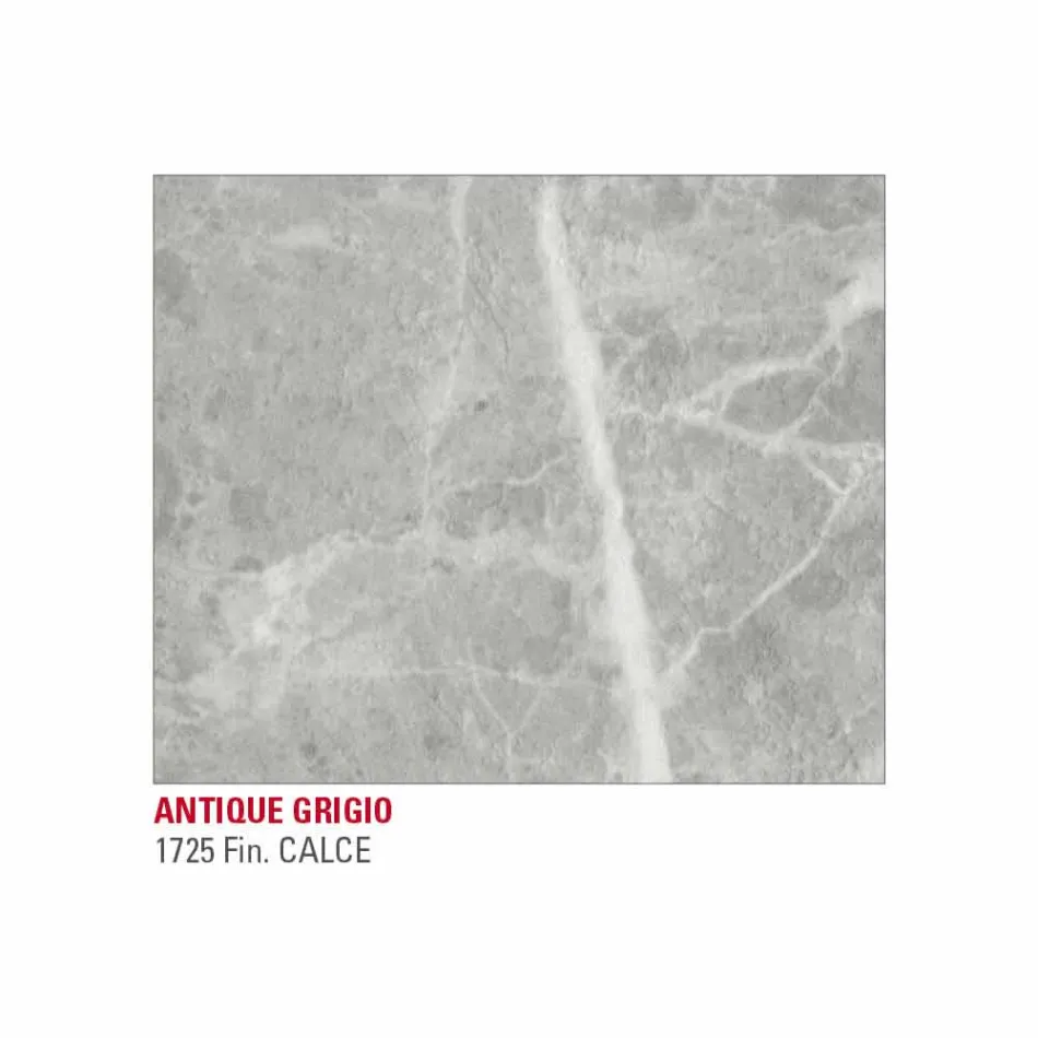 Eettafel in Hpl-marmereffect en gelakt metaal Made in Italy - Jupiter Viadurini