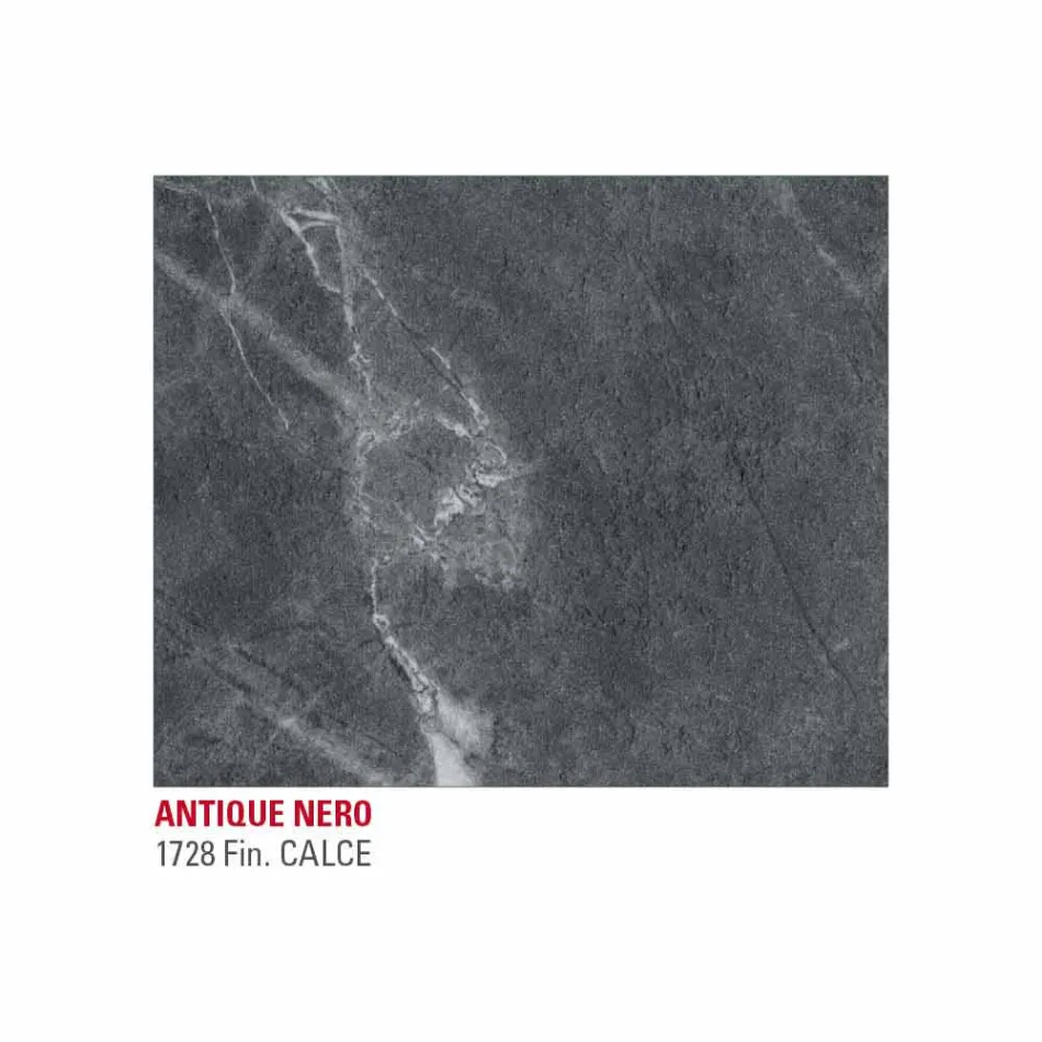 Eettafel in Hpl-marmereffect en gelakt metaal Made in Italy - Jupiter Viadurini