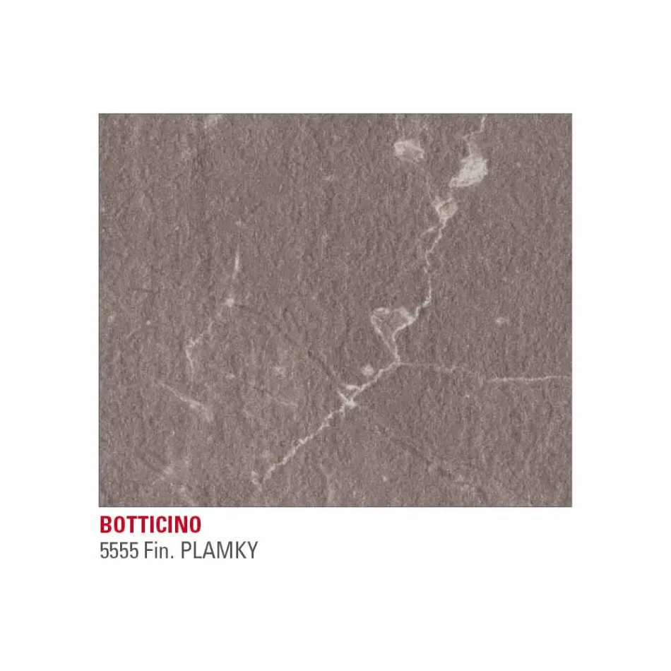 Eettafel in Hpl-marmereffect en gelakt metaal Made in Italy - Jupiter Viadurini