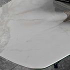 Eettafel in Hypermarble en staal Gemaakt in Italië, hoge kwaliteit - Ezzellino Viadurini