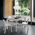Eettafel in Laminam met aluminium structuur Made in Italy - Beieren Viadurini