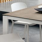 Eettafel in Laminam met aluminium structuur Made in Italy - Beieren Viadurini