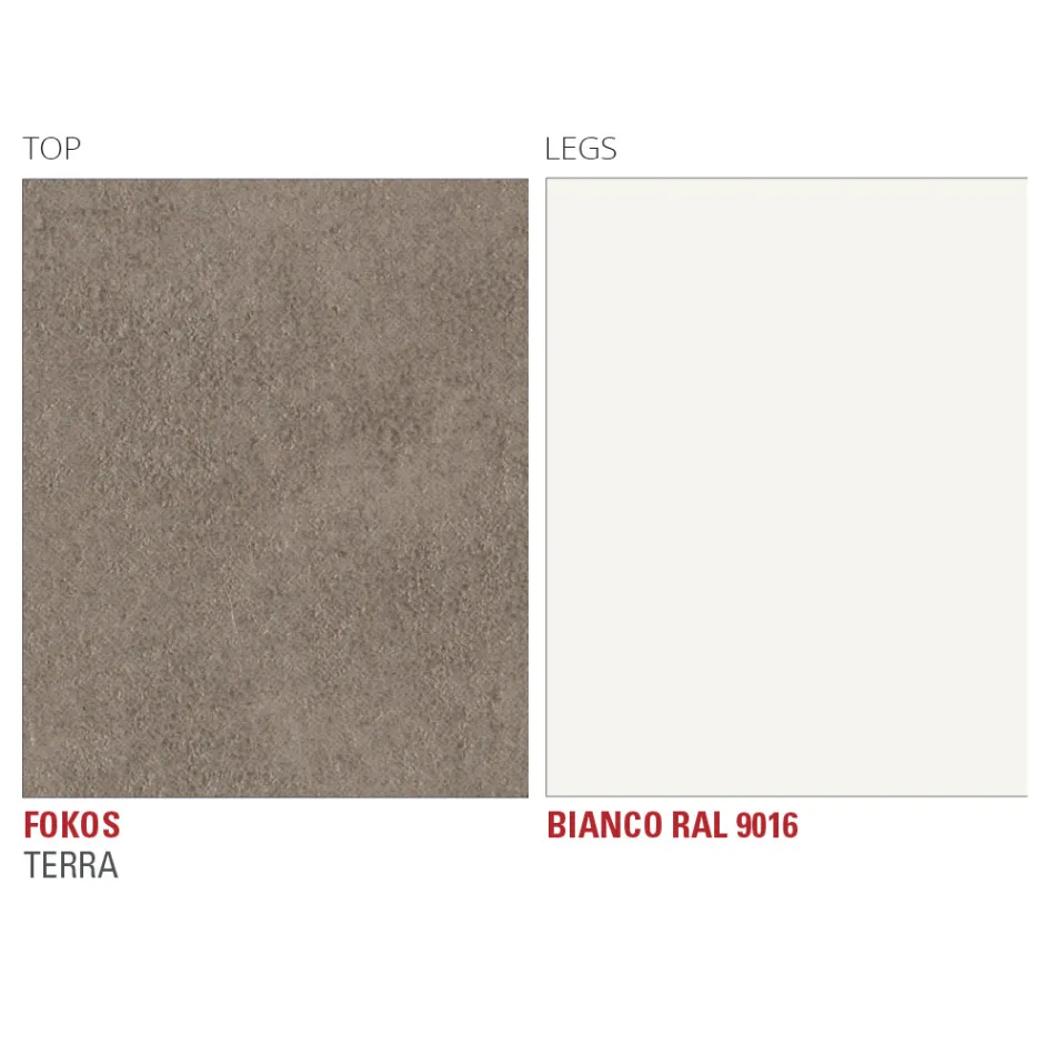 Eettafel in Laminam met aluminium structuur Made in Italy - Beieren Viadurini