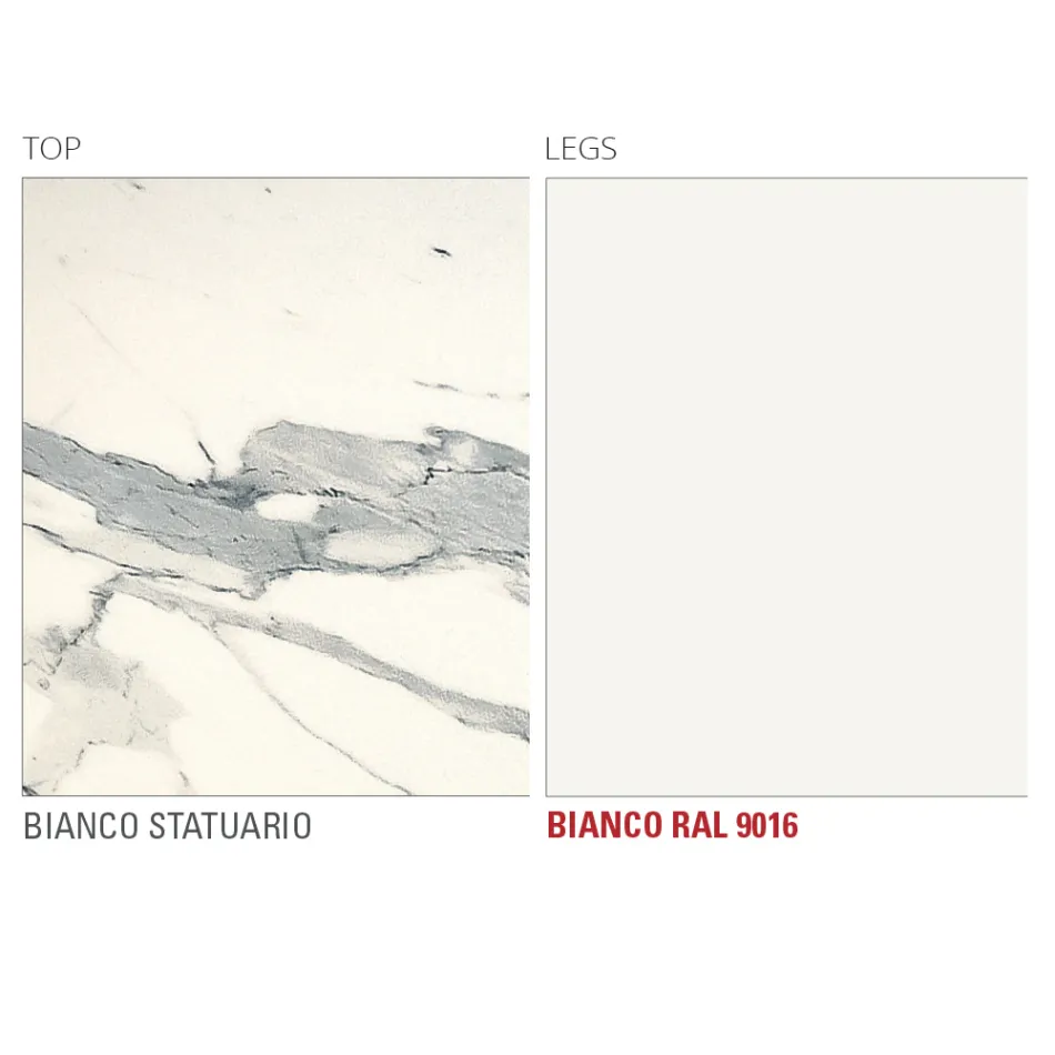 Eettafel in Laminam met aluminium structuur Made in Italy - Beieren Viadurini