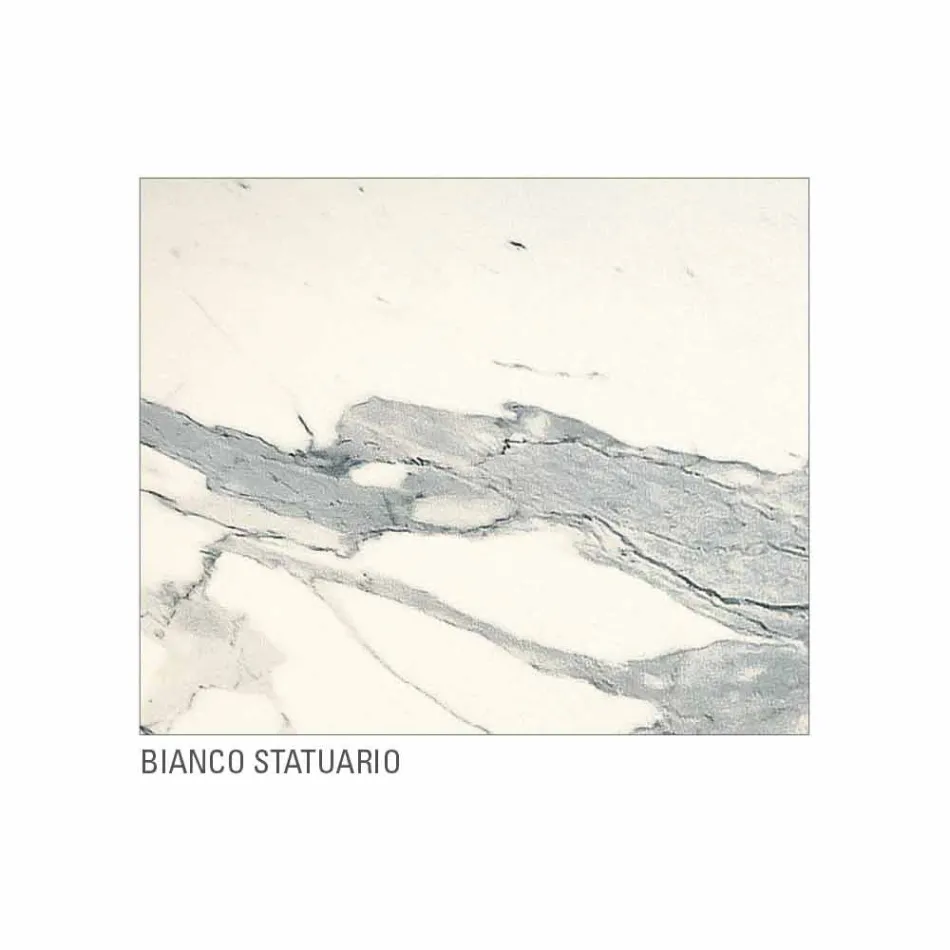 Eettafel in Laminam en gelakt metaal Made in Italy - Efisto Viadurini